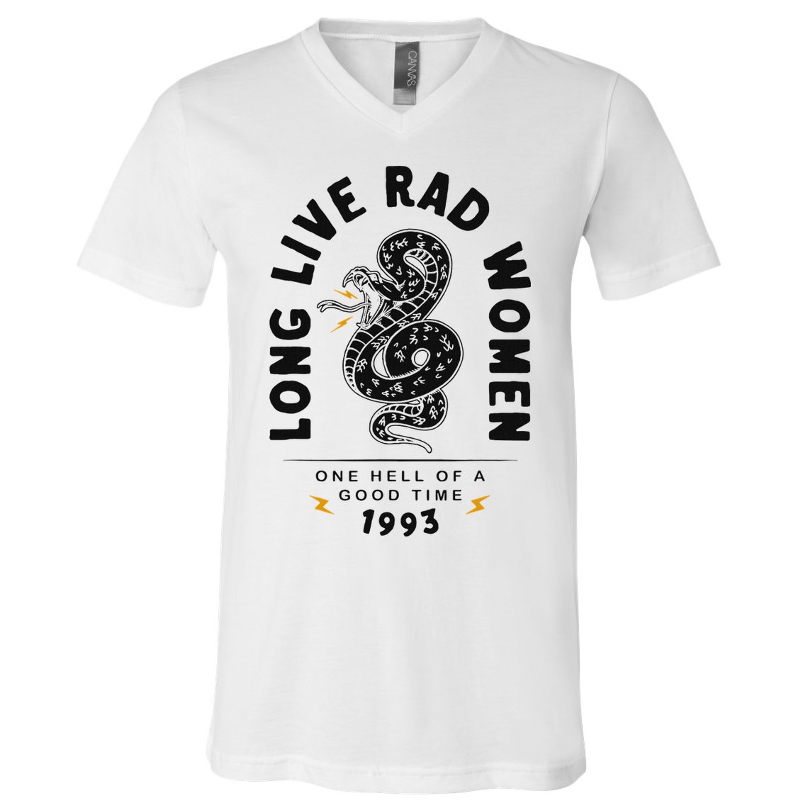 Long Live Rad Women Feminist Girl Power Rights V-Neck T-Shirt