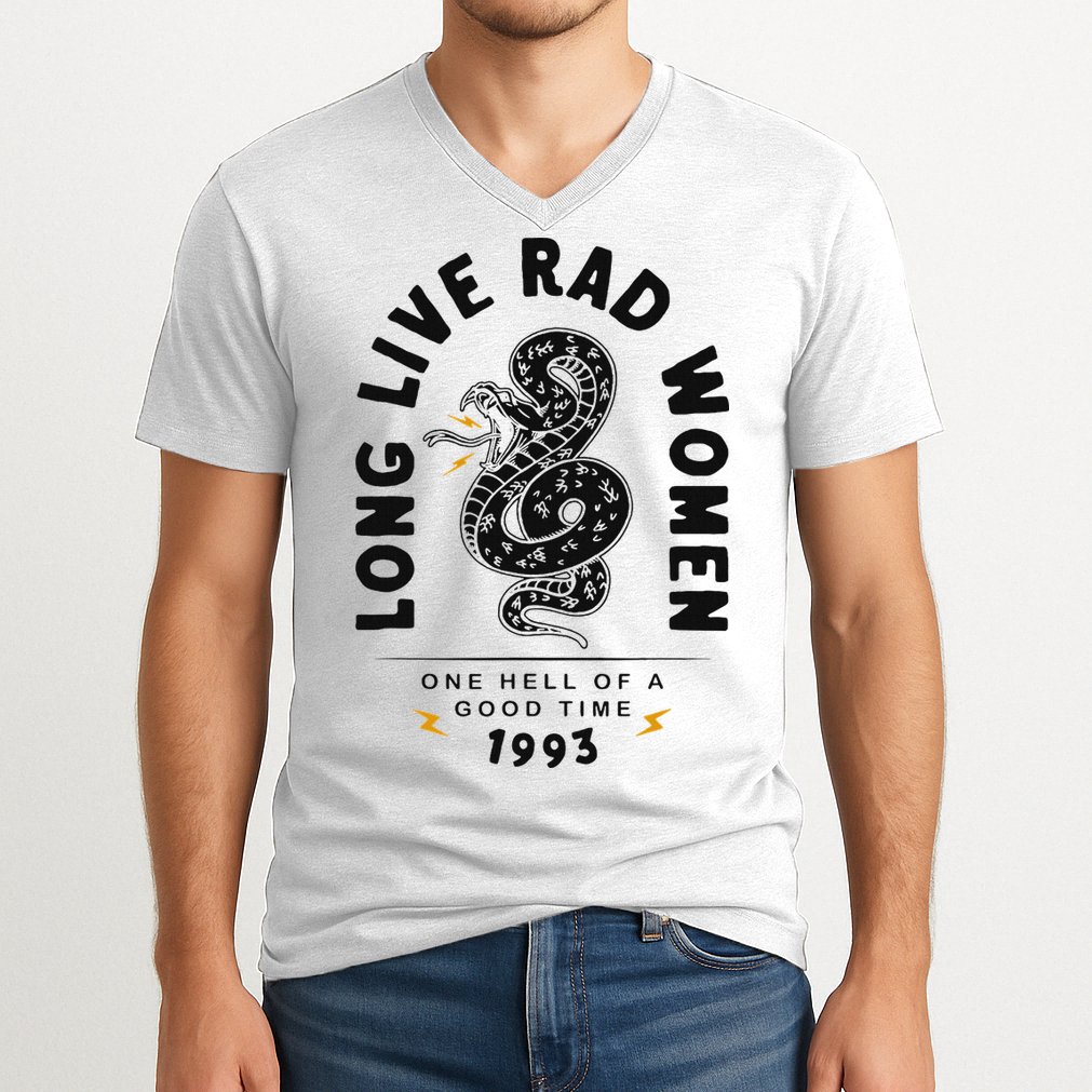 Long Live Rad Women Feminist Girl Power Rights V-Neck T-Shirt