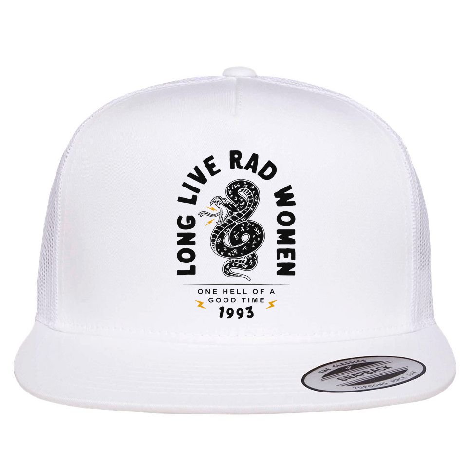 Long Live Rad Women Feminist Girl Power Rights Flat Bill Trucker Hat