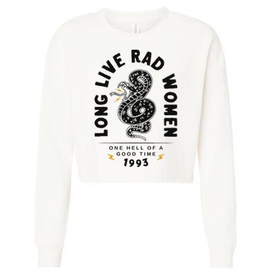 Long Live Rad Women Feminist Girl Power Rights Cropped Pullover Crew