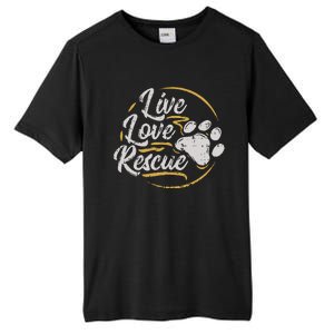 Live Love Rescue Dog Lover Adopt A Dog Adoption Tall Fusion ChromaSoft Performance T-Shirt