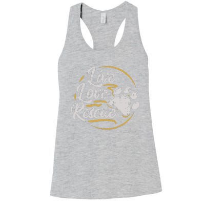 Live Love Rescue Dog Lover Adopt A Dog Adoption Women's Racerback Tank