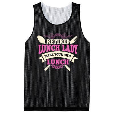 Lunch Lady Retired Cafeteria School Food Service Retiree Mesh Reversible Basketball Jersey Tank