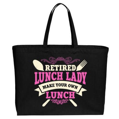 Lunch Lady Retired Cafeteria School Food Service Retiree Cotton Canvas Jumbo Tote