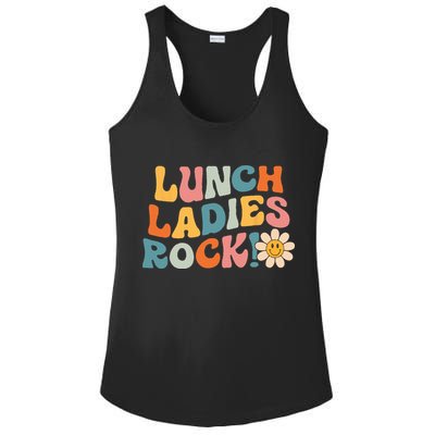 Lunch Ladies Rock! Retro Lunch Ladies Squad Cafeteria Crew Ladies PosiCharge Competitor Racerback Tank