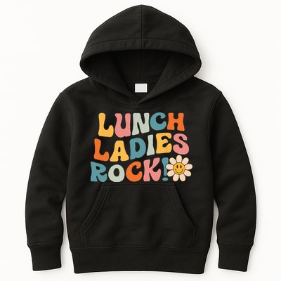 Lunch Ladies Rock! Retro Lunch Ladies Squad Cafeteria Crew Kids Hoodie