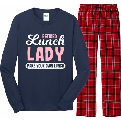 Lunch Lady Retired - Make your own Lunch Cafeteria Long Sleeve Pajama Set