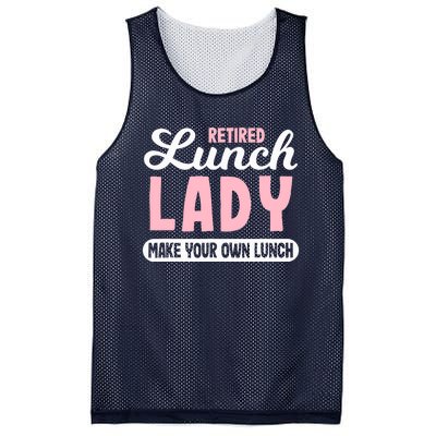 Lunch Lady Retired - Make your own Lunch Cafeteria Mesh Reversible Basketball Jersey Tank