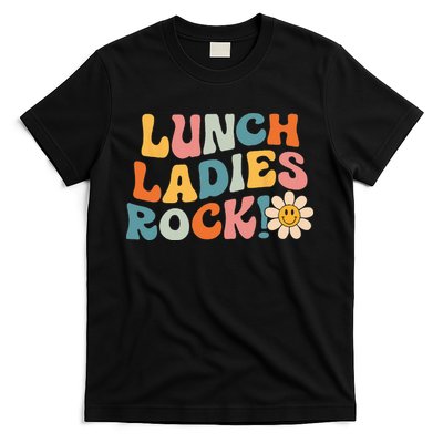 Lunch Ladies Rock! Retro Lunch Ladies Squad Cafeteria Crew T-Shirt