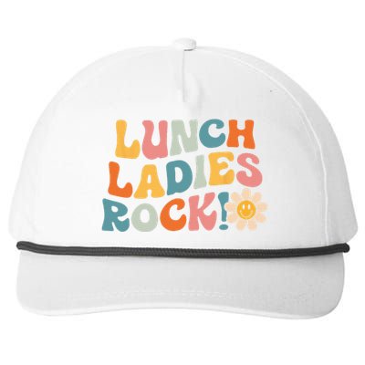 Lunch Ladies Rock! Retro Lunch Ladies Squad Cafeteria Crew Snapback Five-Panel Rope Hat