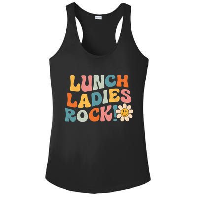 Lunch Ladies Rock! Retro Lunch Ladies Squad Cafeteria Crew Ladies PosiCharge Competitor Racerback Tank