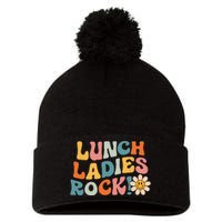 Lunch Ladies Rock! Retro Lunch Ladies Squad Cafeteria Crew Pom Pom 12in Knit Beanie