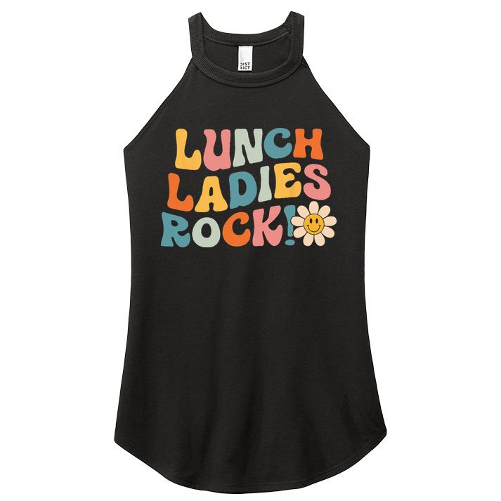 Lunch Ladies Rock! Retro Lunch Ladies Squad Cafeteria Crew Women's Perfect Tri Rocker Tank