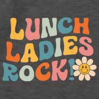 Lunch Ladies Rock! Retro Lunch Ladies Squad Cafeteria Crew Vector Backpack