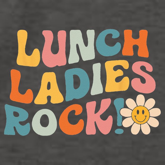 Lunch Ladies Rock! Retro Lunch Ladies Squad Cafeteria Crew Vector Backpack