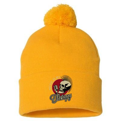 Long Live Rock And Roll Pom Pom 12in Knit Beanie