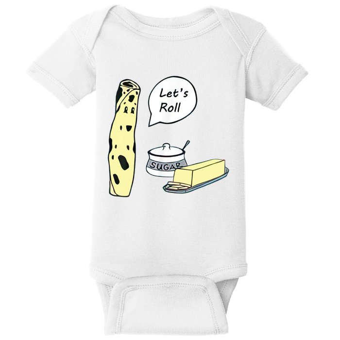 Lefse LetS Roll Norwegian Midwest Gifts Lefse Making Baby Bodysuit