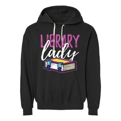 Librarian Library Reading Bookworm Books Garment-Dyed Fleece Hoodie