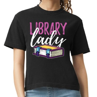 Librarian Library Reading Bookworm Books Comfort Colors Boxy T-Shirt