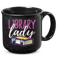 Librarian Library Reading Bookworm Books 15oz Campfire Ceramic Mug