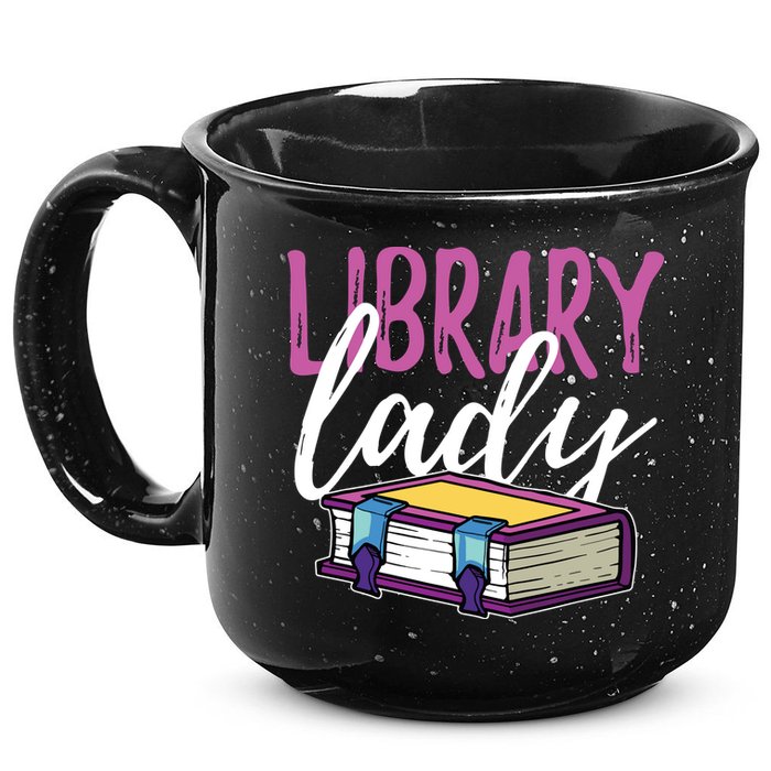 Librarian Library Reading Bookworm Books 15oz Campfire Ceramic Mug