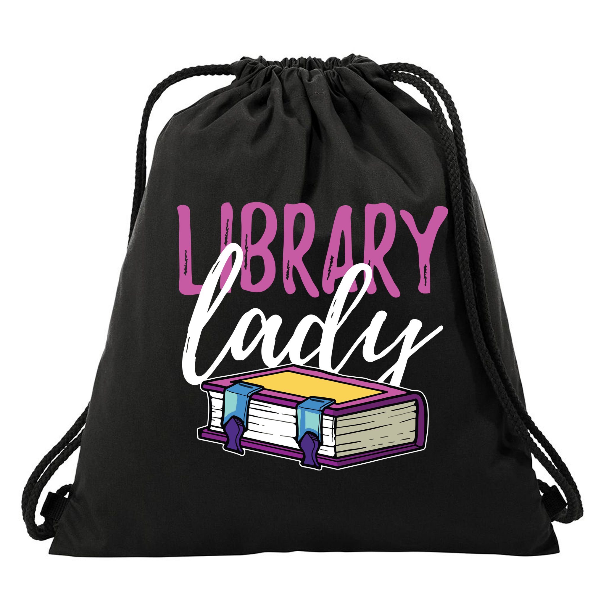 Librarian Library Reading Bookworm Books Drawstring Bag