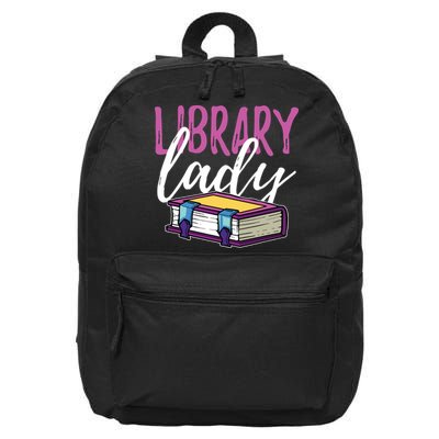 Librarian Library Reading Bookworm Books 16 in Basic Backpack