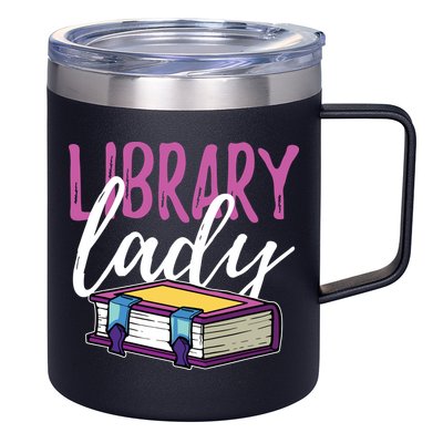 Librarian Library Reading Bookworm Books 12oz Stainless Steel Coffee Mug