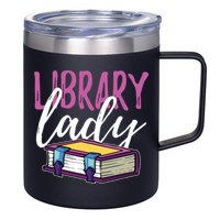 Librarian Library Reading Bookworm Books 12oz Stainless Steel Coffee Mug