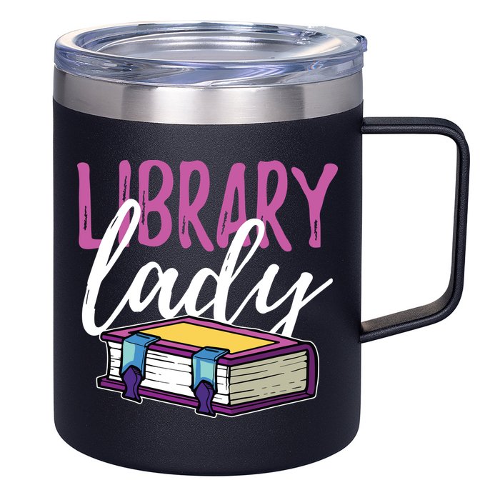Librarian Library Reading Bookworm Books 12oz Stainless Steel Coffee Mug