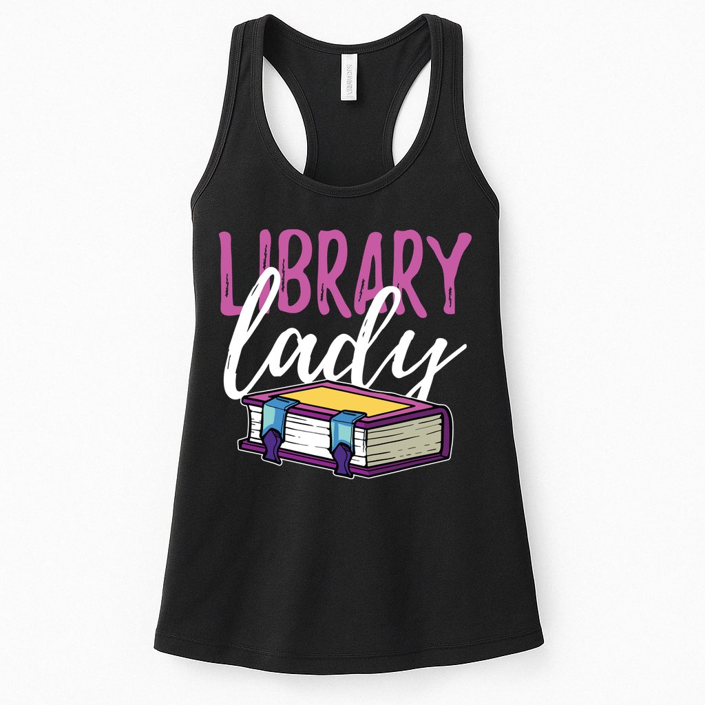 Librarian Library Reading Bookworm Books Womens Tank Top