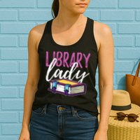 Librarian Library Reading Bookworm Books Womens Tank Top