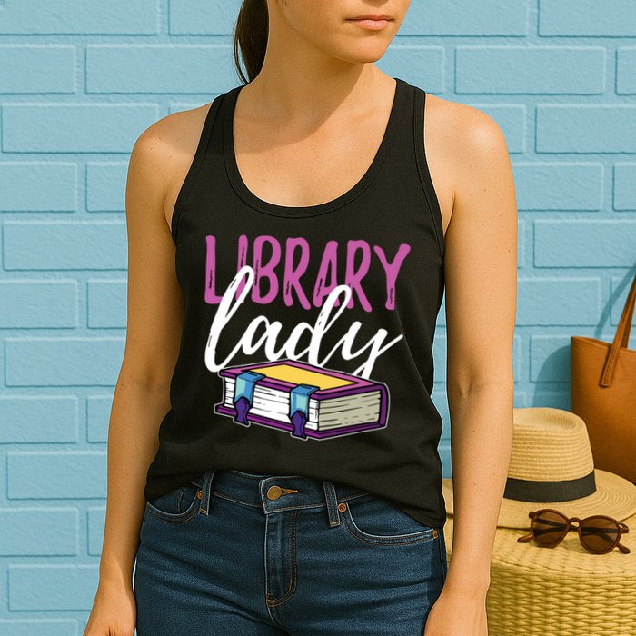 Librarian Library Reading Bookworm Books Womens Tank Top