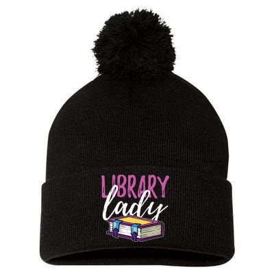 Librarian Library Reading Bookworm Books Pom Pom 12in Knit Beanie
