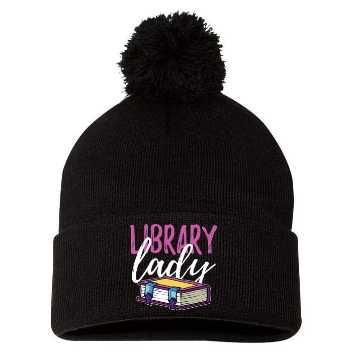 Librarian Library Reading Bookworm Books Pom Pom 12in Knit Beanie