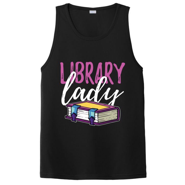 Librarian Library Reading Bookworm Books PosiCharge Competitor Tank