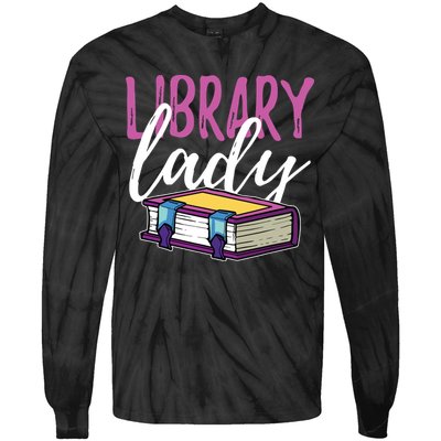 Librarian Library Reading Bookworm Books Tie-Dye Long Sleeve Shirt