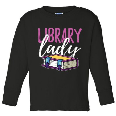 Librarian Library Reading Bookworm Books Toddler Long Sleeve Shirt