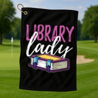 Librarian Library Reading Bookworm Books Golf Towel