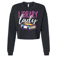 Librarian Library Reading Bookworm Books Cropped Pullover Crew