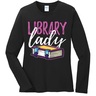 Librarian Library Reading Bookworm Books Ladies Long Sleeve Shirt