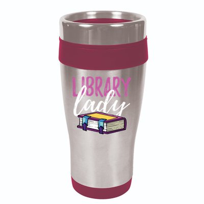Librarian Library Reading Bookworm Books 16oz Travel Tumbler