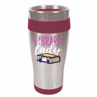 Librarian Library Reading Bookworm Books 16oz Travel Tumbler