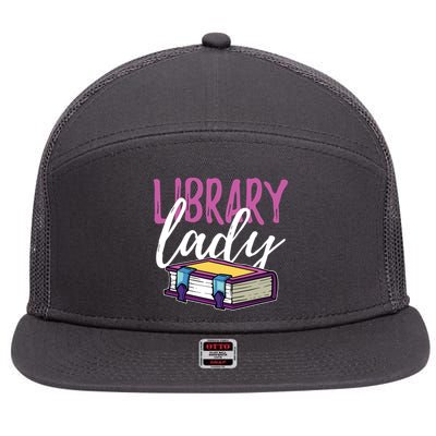 Librarian Library Reading Bookworm Books 7 Panel Mesh Trucker Snapback Hat