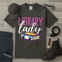 Librarian Library Reading Bookworm Books Tall T-Shirt