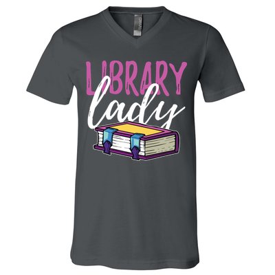 Librarian Library Reading Bookworm Books V-Neck T-Shirt