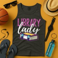 Librarian Library Reading Bookworm Books Tank Top