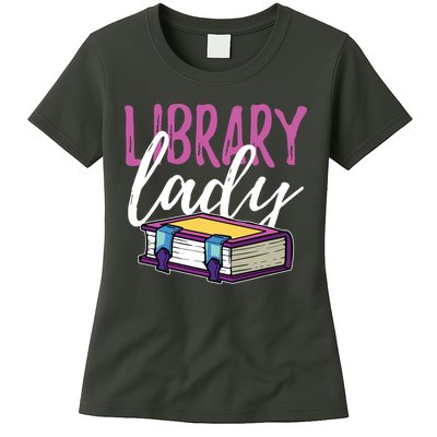 Librarian Library Reading Bookworm Books Womens T-Shirt
