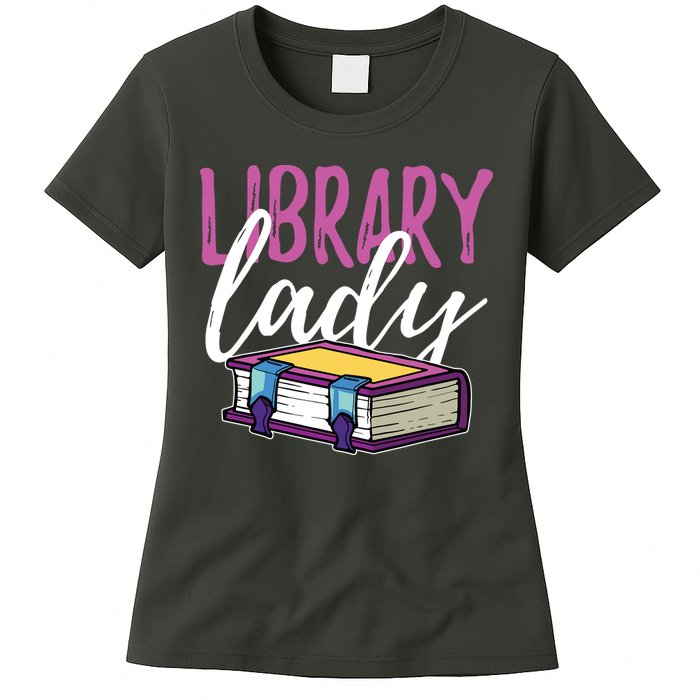 Librarian Library Reading Bookworm Books Womens T-Shirt