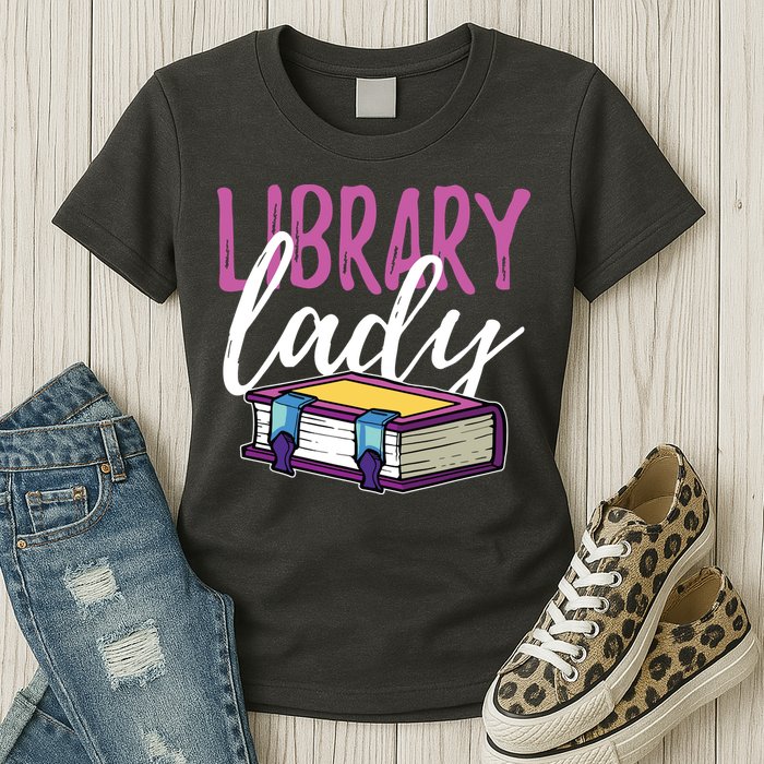 Librarian Library Reading Bookworm Books Womens T-Shirt